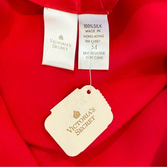 90s Victoria’s Secret Silk Cherry Red Vintage NWT NOS Midi Slip Dress M - Picture 3 of 9